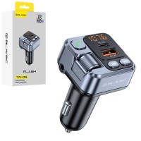 Φορτιστής Αυτοκινήτου Blavec TR-05 USB-A & USB-C Bluetooth FM Transmitter Flash 30W Car Charger Black