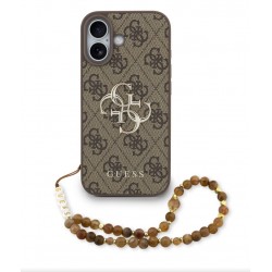 Θήκη Guess PU 4G Metal Logo Strap Apple iPhone 17 (6.3") Brown