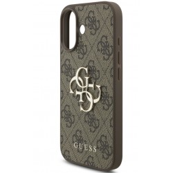 Θήκη Guess PU 4G Metal Logo Strap Apple iPhone 17 (6.3") Brown