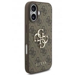 Θήκη Guess PU 4G Metal Logo Strap Apple iPhone 17 (6.3") Brown