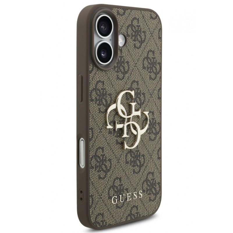 Θήκη Guess PU 4G Metal Logo Strap Apple iPhone 17 (6.3") Brown