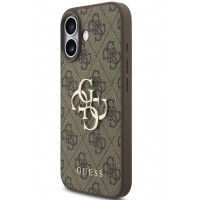 Θήκη Guess PU 4G Metal Logo Strap Apple iPhone 17 (6.3") Brown