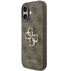 Θήκη Guess PU 4G Metal Logo Strap Apple iPhone 17 (6.3") Brown