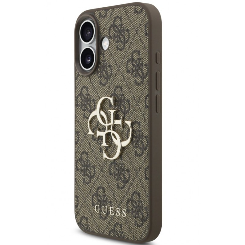 Θήκη Guess PU 4G Metal Logo Strap Apple iPhone 17 (6.3") Brown