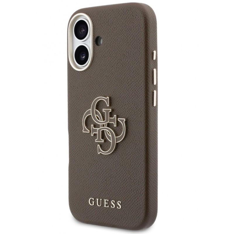 Θήκη Guess PU Resin Logo Case Apple iPhone 17 (6.3") Brown