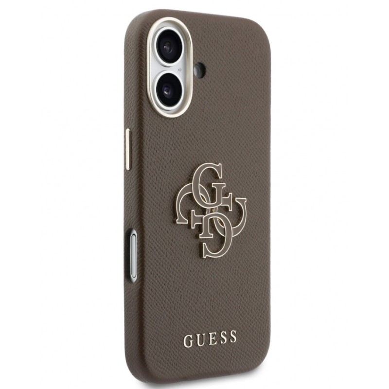 Θήκη Guess PU Resin Logo Case Apple iPhone 17 (6.3") Brown