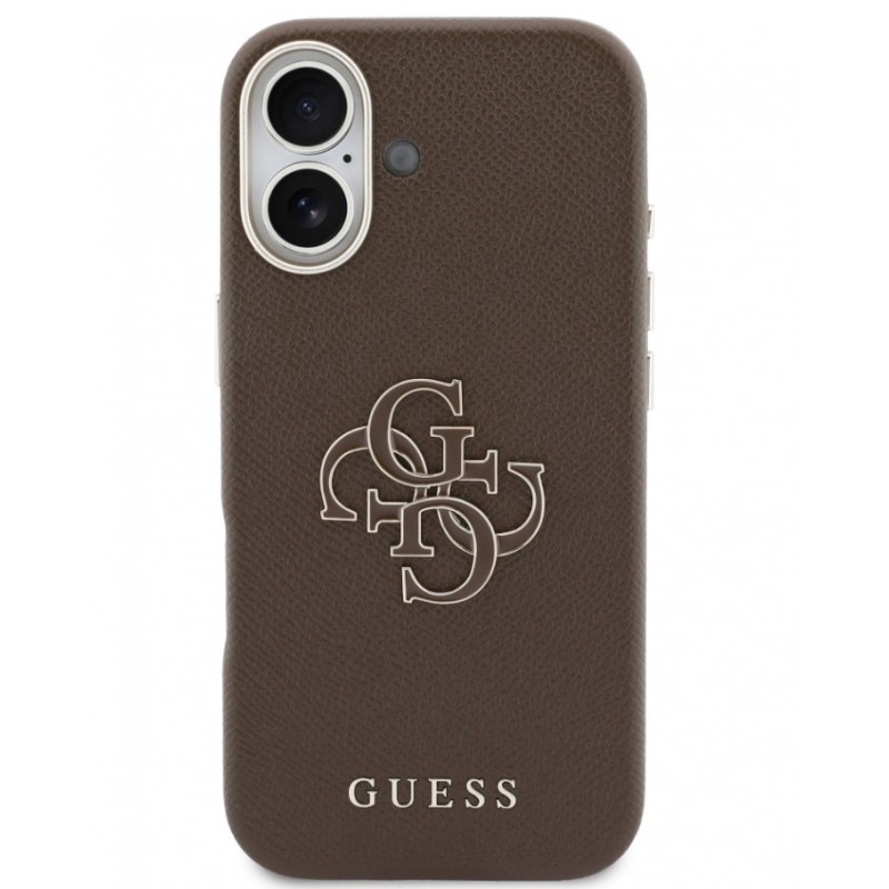 Θήκη Guess PU Resin Logo Case Apple iPhone 17 (6.3") Brown