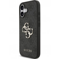 Θήκη Guess PU 4G Metal Logo Case Apple iPhone 17 (6.3") Black