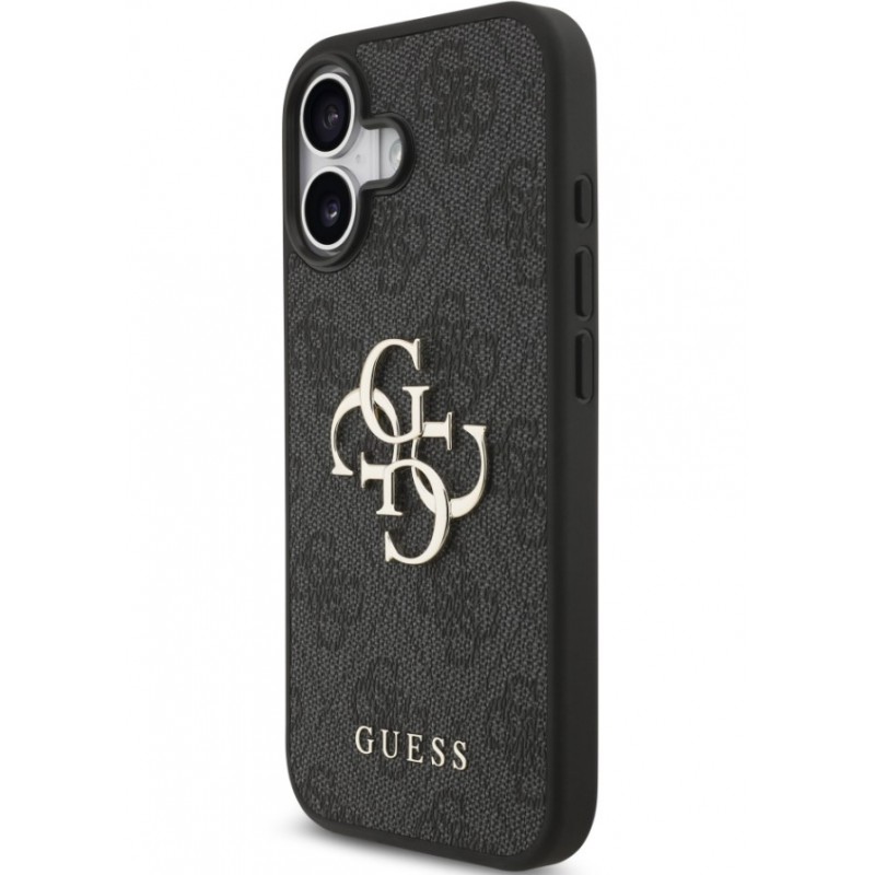 Θήκη Guess PU 4G Metal Logo Case Apple iPhone 17 (6.3") Black