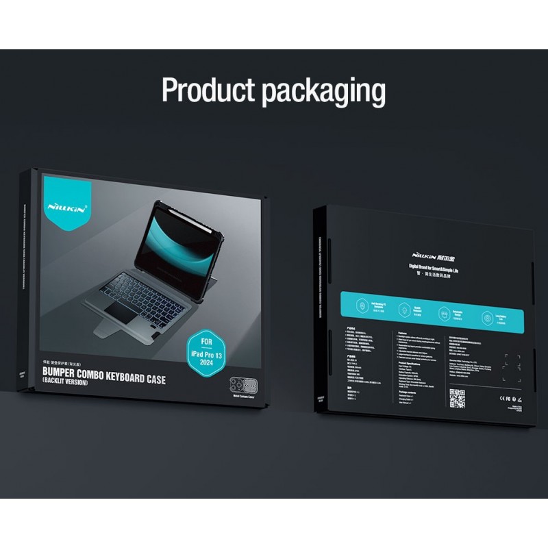 Θήκη Πληκτρολογίου/Υποδοχή Γραφίδας Nillkin Bumper Combo Keyboard Case (Backlit Version) Apple iPad Pro 13" 2024 Black
