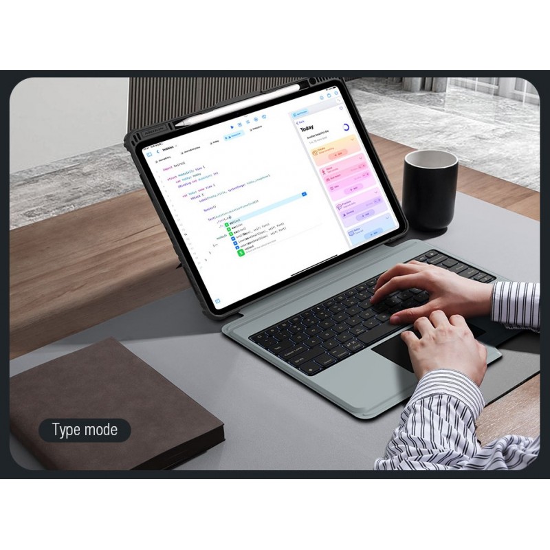 Θήκη Πληκτρολογίου/Υποδοχή Γραφίδας Nillkin Bumper Combo Keyboard Case (Backlit Version) Apple iPad Pro 13" 2024 Black