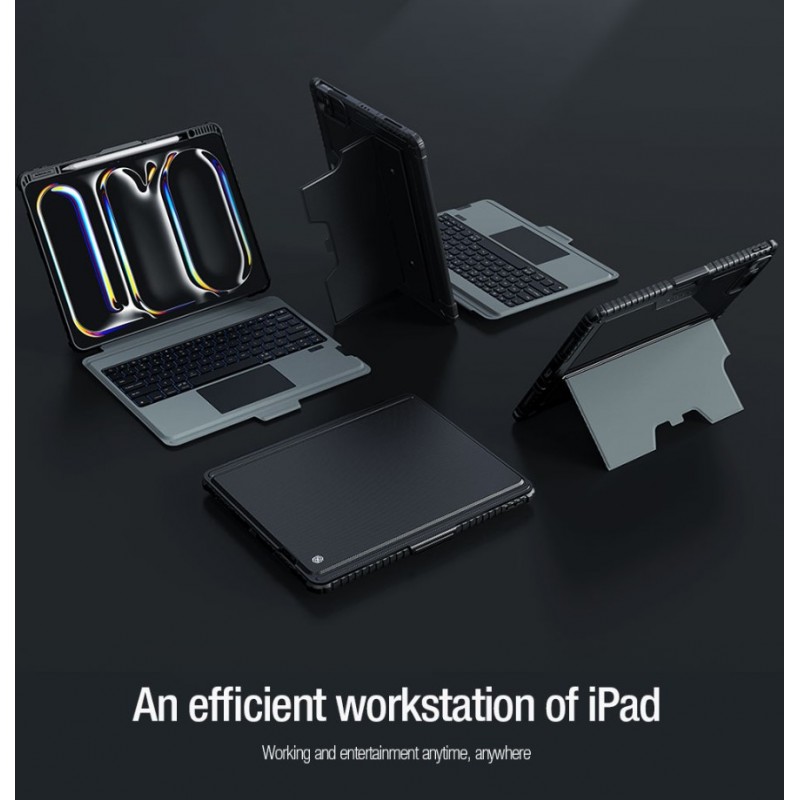 Θήκη Πληκτρολογίου/Υποδοχή Γραφίδας Nillkin Bumper Combo Keyboard Case (Backlit Version) Apple iPad Pro 13" 2024 Black