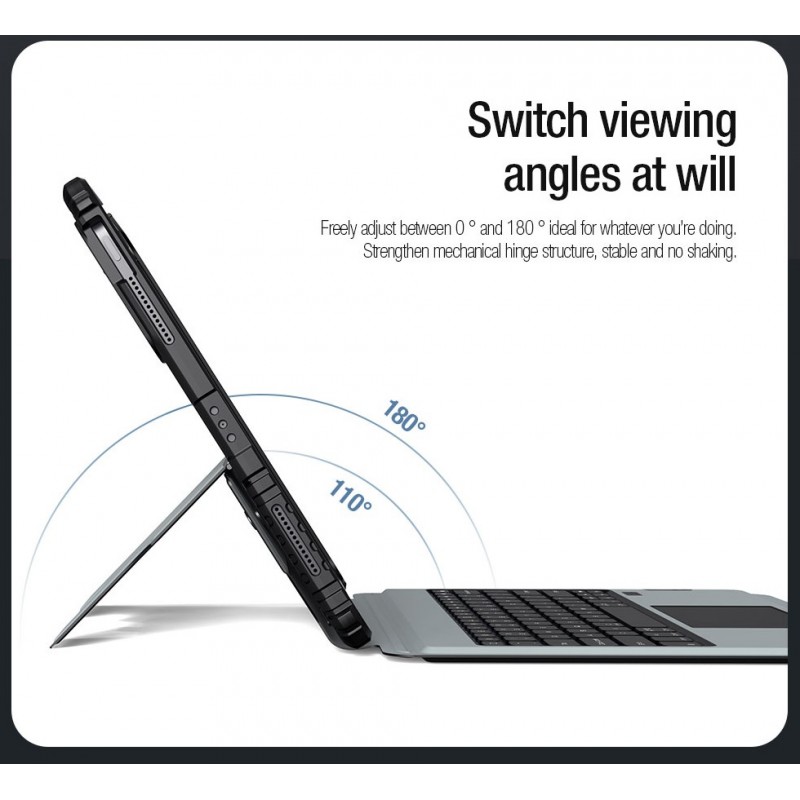 Θήκη Πληκτρολογίου/Υποδοχή Γραφίδας Nillkin Bumper Combo Keyboard Case (Backlit Version) Apple iPad Pro 13" 2024 Black