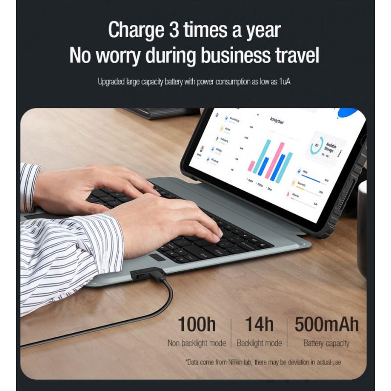 Θήκη Πληκτρολογίου/Υποδοχή Γραφίδας Nillkin Bumper Combo Keyboard Case (Backlit Version) Apple iPad Pro 13" 2024 Black