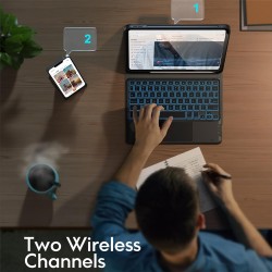 Θήκη Πληκτρολογίου/Υποδοχη ΄Γραφίδας Keyboard QWERTY with Touchpad and Backlight Apple iPad Pro 11" (2024/2025) Black 