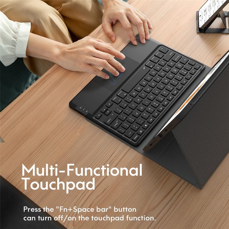 Θήκη Πληκτρολογίου/Υποδοχη ΄Γραφίδας Keyboard QWERTY with Touchpad and Backlight Apple iPad Pro 11" (2024/2025) Black 