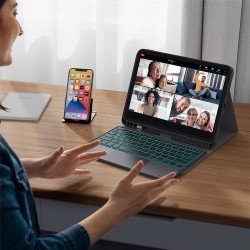 Θήκη Πληκτρολογίου/Υποδοχη ΄Γραφίδας Keyboard QWERTY with Touchpad and Backlight Apple iPad Pro 11" (2024/2025) Black 