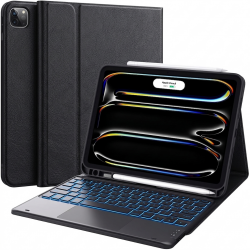 Θήκη Πληκτρολογίου/Υποδοχη ΄Γραφίδας Keyboard QWERTY with Touchpad and Backlight Apple iPad Pro 11" (2024/2025) Black 