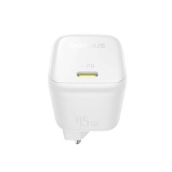 Φορτιστής Ταξιδιού Baseus PicoGo GaN Wall Charger 1xUSB-C 45W White (P10176800213-00)