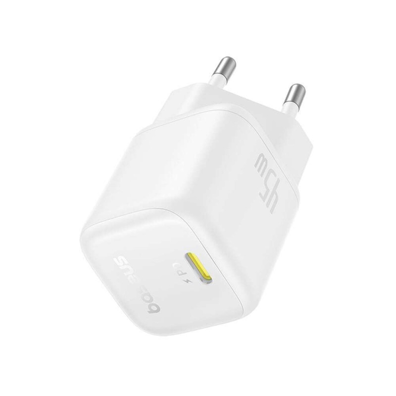 Φορτιστής Ταξιδιού Baseus PicoGo GaN Wall Charger 1xUSB-C 45W White (P10176800213-00)