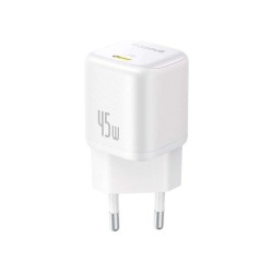 Φορτιστής Ταξιδιού Baseus PicoGo GaN Wall Charger 1xUSB-C 45W White (P10176800213-00)