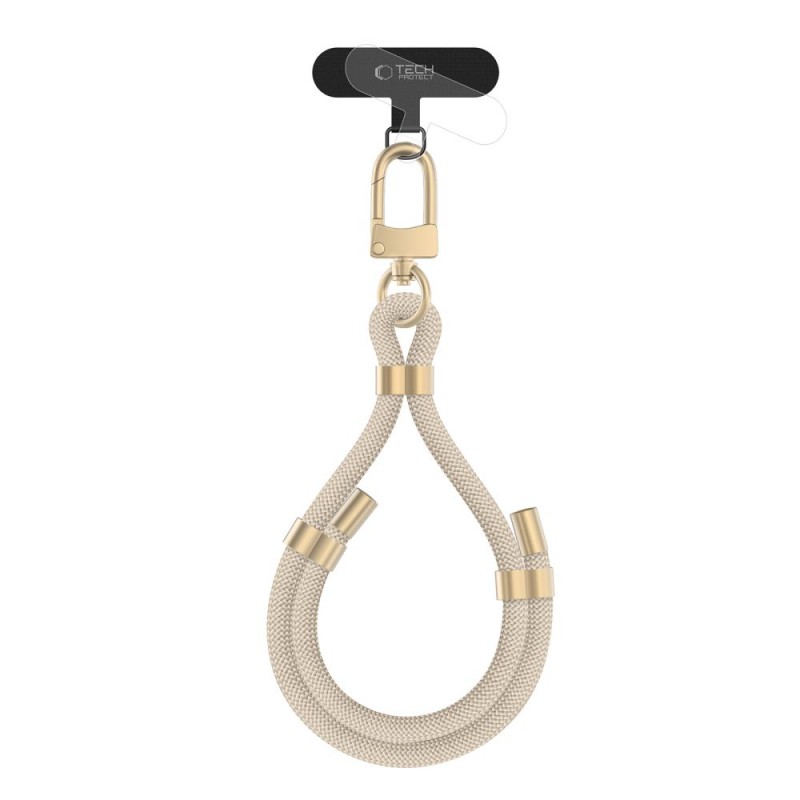 Λουράκι Καρπού Tech-Protect C4S Rope Wrist Strap Beige/Gold