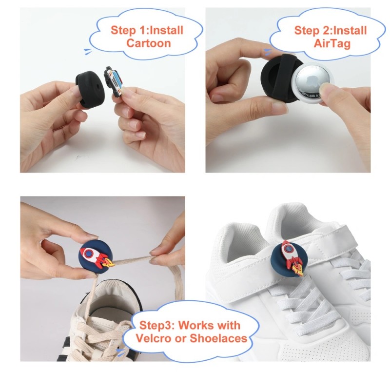 Θήκη Tech-Protect Smooth for Kids Apple AirTag 1/2 Colourful (4τμχ)