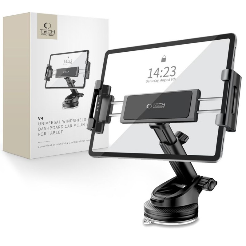 Βάση Αυτοκινήτου Tech-Protect V4 Universal Windshield & Dashboard Car Mount for Tablet Black
