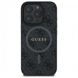 Θήκη Guess PU 4G Ring Classic Logo with Magsafe Case Apple iPhone 16 Pro Max (6.9") Black