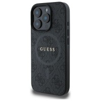 Θήκη Guess PU 4G Ring Classic Logo with Magsafe Case Apple iPhone 16 Pro Max (6.9") Black