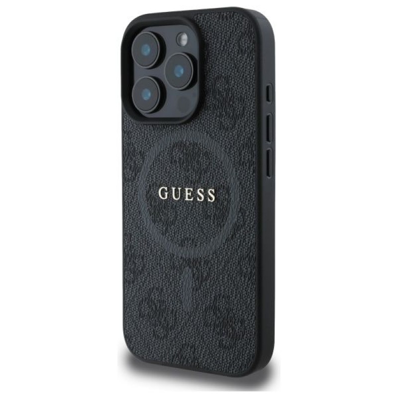 Θήκη Guess PU 4G Ring Classic Logo with Magsafe Case Apple iPhone 16 Pro Max (6.9") Black
