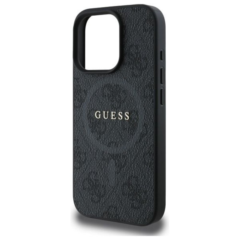 Θήκη Guess PU 4G Ring Classic Logo with Magsafe Case Apple iPhone 16 Pro Max (6.9") Black