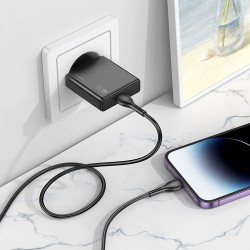 Φορτιστής Ταξιδιού Hoco N37 Slim USB-C + Cable USB-C to Lightning 1m 20W Black
