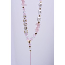  Λουράκι Λαιμού/Χειρός στήριξης Θήκης Happy Phone Lanyard, Phone Pendant Cord Length 44cm Lite Pink
