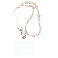  Λουράκι Λαιμού/Χειρός στήριξης Θήκης Happy Phone Lanyard, Phone Pendant Cord Length 44cm Lite Pink