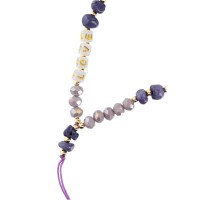  Λουράκι Λαιμού/Χειρός στήριξης Θήκης Love Phone Lanyard, Phone Pendant Cord Length 44cm Purple