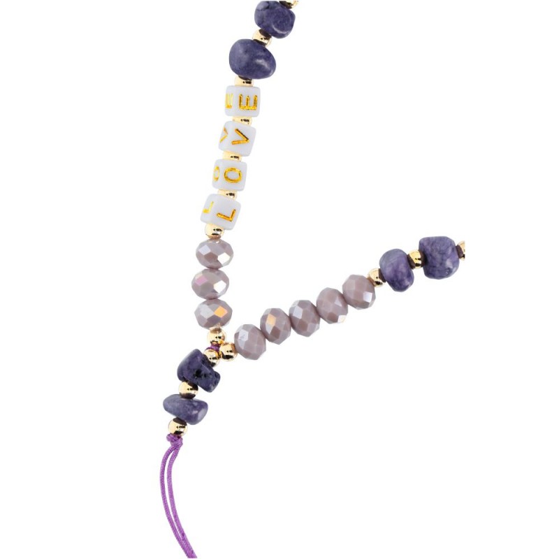  Λουράκι Λαιμού/Χειρός στήριξης Θήκης Love Phone Lanyard, Phone Pendant Cord Length 44cm Purple