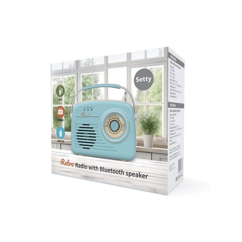 Setty Radio Retro P350 with Bluetooth Speaker Blue