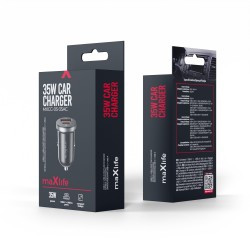 Φορτιστής Αυτοκινήτου Maxlife MXCC-05 1x USB-C & 1x USB-A Car Charger 35W Black