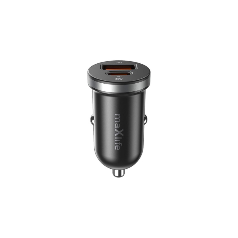 Φορτιστής Αυτοκινήτου Maxlife MXCC-05 1x USB-C & 1x USB-A Car Charger 35W Black