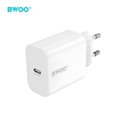 Φορτιστής BWOO Wall Charger CDA233 1x USB-C + Cable USB-C to Lightning 20W White