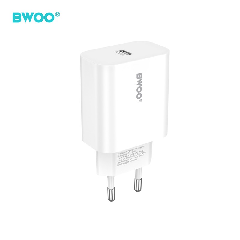 Φορτιστής BWOO Wall Charger CDA233 1x USB-C + Cable USB-C to Lightning 20W White