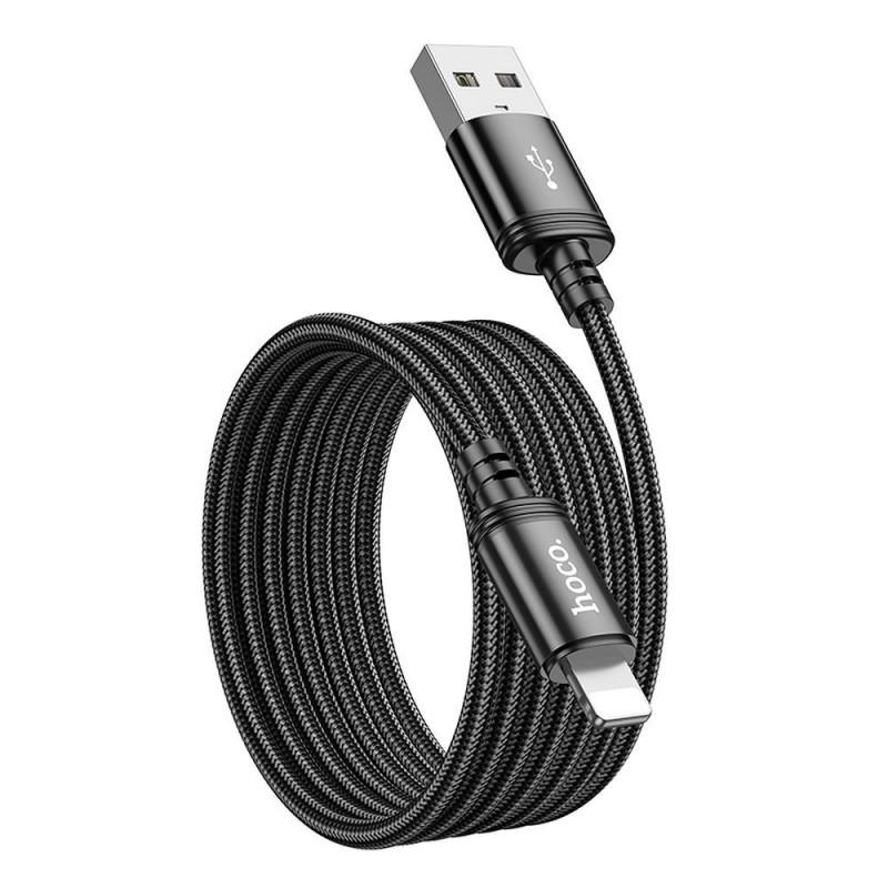 Καλώδιο Hoco X89 Nylon Braided USB-A to Lightning 2m Black