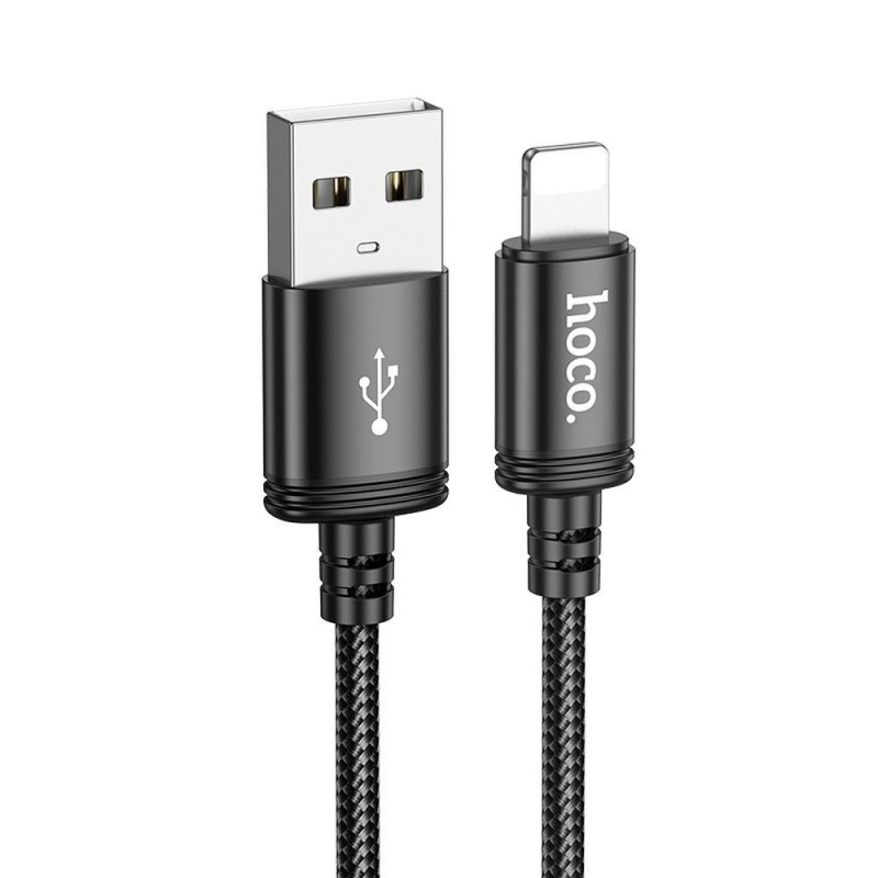 Καλώδιο Hoco X89 Nylon Braided USB-A to Lightning 2m Black