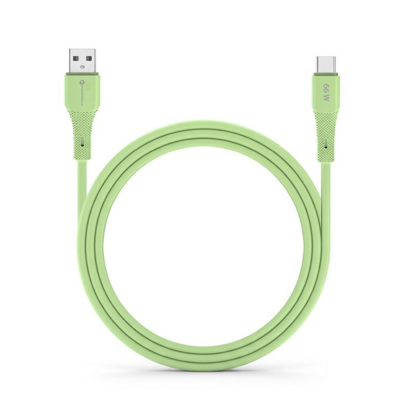 Καλώδιο Data Forcell F-Energy C342 Silicone Fast Charging Cable USB-A to USB-C 66W 1m Green