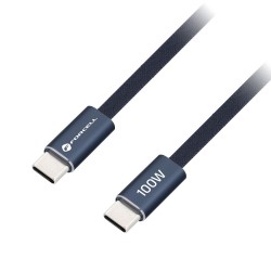 Καλώδιο Data Forcell F-Energy CCFN23 Cafule Flat Fast Charging Cable USB-C to USB-C 100W 1,2m Dark Blue
