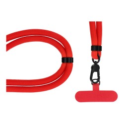  Λουράκι Λαιμού στήριξης Θήκης Swing Phone Lanyard, Phone Pendant with Adjustable Length / Cord Length 165cm Red