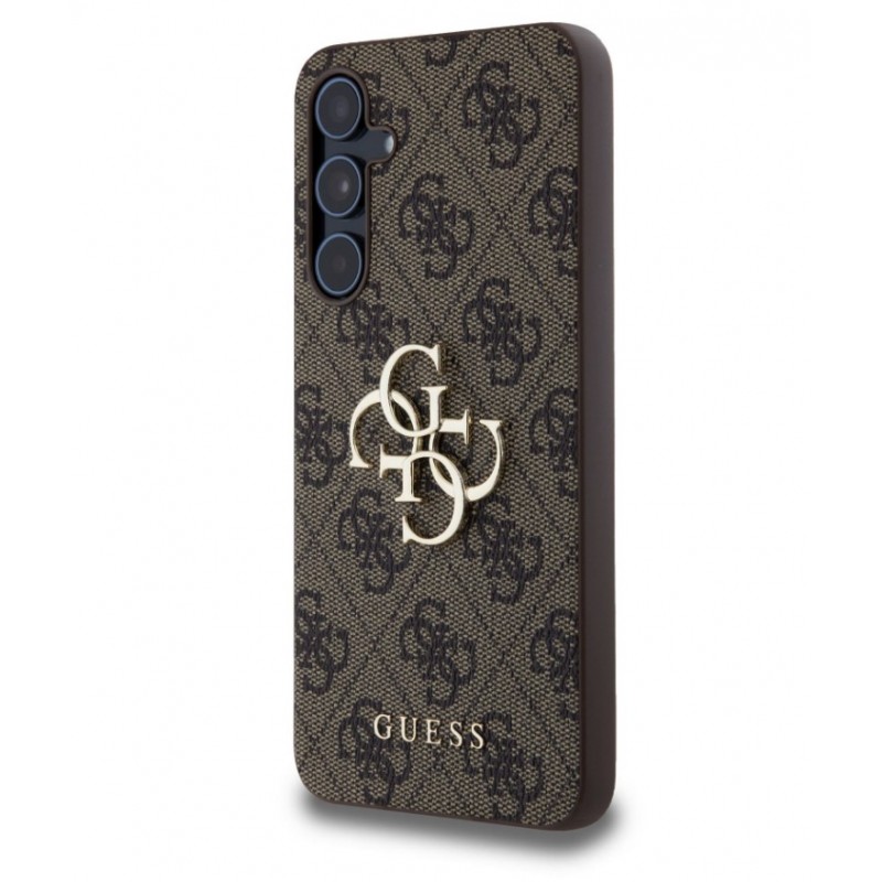 Θήκη Guess PU 4G Metal Logo Case for Samsung Galaxy A55 5G SM-A556 Brown