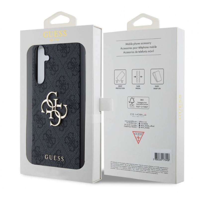 Θήκη Guess PU 4G Metal Logo Case for Samsung Galaxy A55 5G SM-A556 Grey