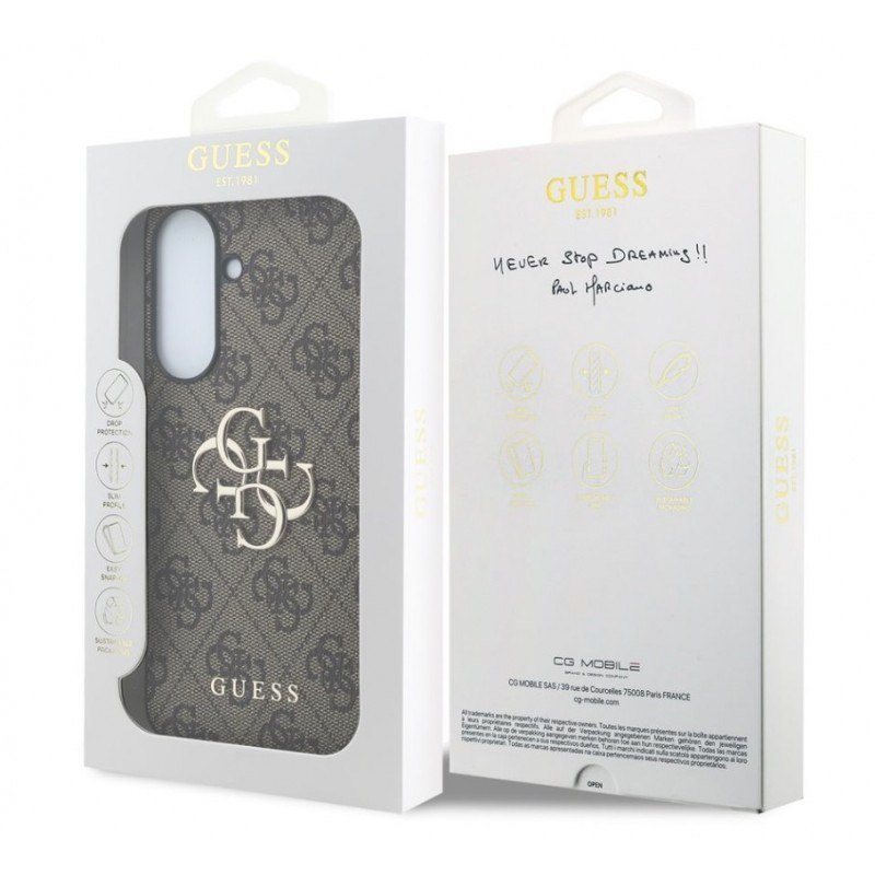 Θήκη Guess PU 4G Metal Logo Case Samsung Galaxy A57 SM-A576 5G Brown